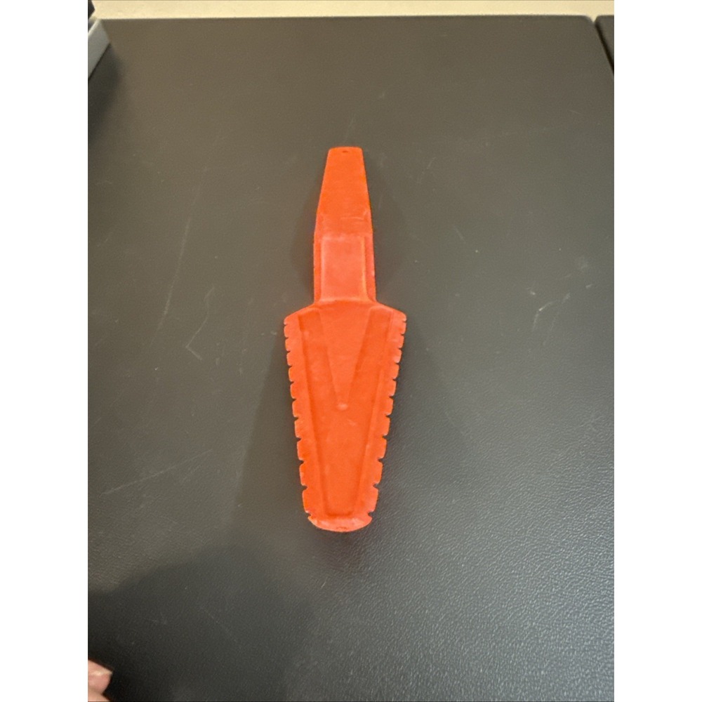 Vintage Tupperware Cut N Serve Pie Cake Server Serrated Orange 10 1/2 In.